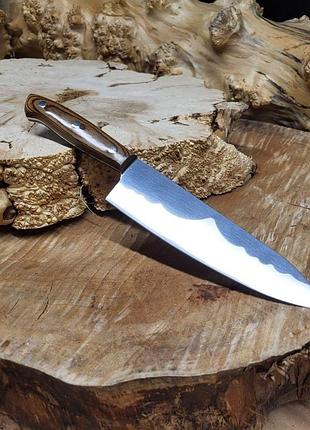 Универсальный кухонный нож gyuto 17см и рукоятью из pakka