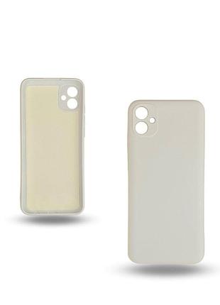 Чохол-накладка bizon android захист камери для samsung a04e білий
