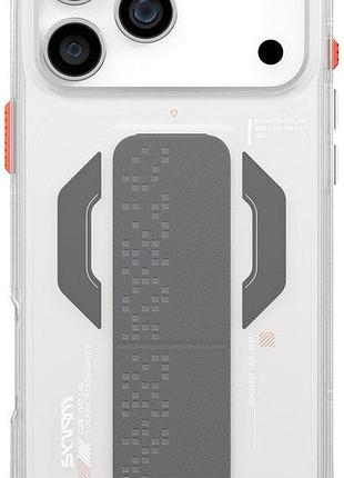 Чохол-накладка skinarma haxa (mag-charge + grip-stand) для iphone 17 pro max прозорий
