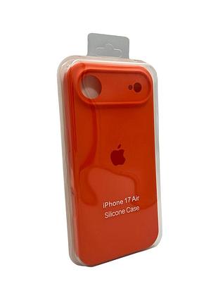 Чохол-накладка silicone full aa camera protect для apple iphone 17 air помаранчевий 2