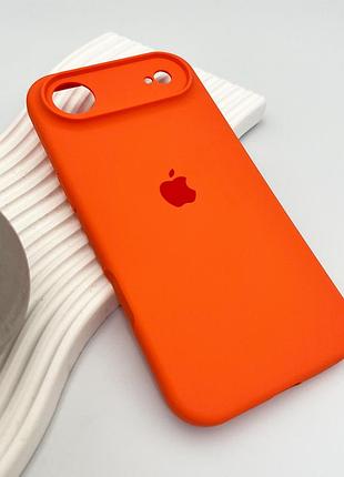 Чохол-накладка silicone full aa camera protect для apple iphone 17 air помаранчевий 4