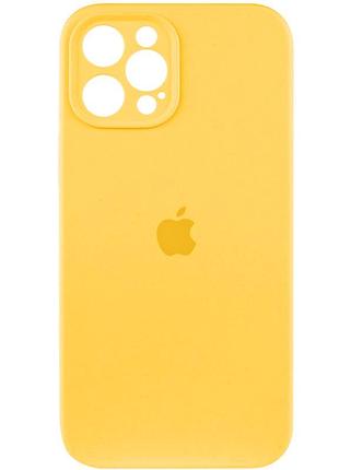 Чохол-накладка silicone full aa camera protect для apple iphone 12 pro жовтий