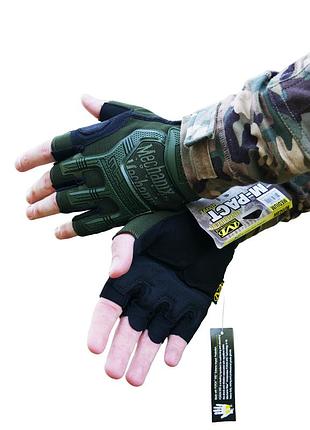 Беспалые перчатки олива mechanix mxk-2 4