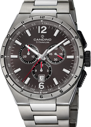 Годинник чоловічий candino titanium c4603/p титан сапфірове скло чорний циферблат