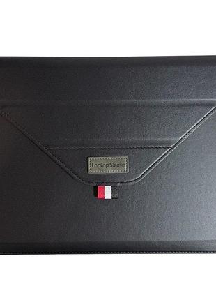 Чохол-конверт для ноутбука sleeve stand pu macbook 14/13.3/13 чорний