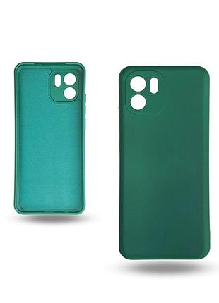 Чохол-накладка bizon android захист камери для xiaomi redmi a1 темно-зелений