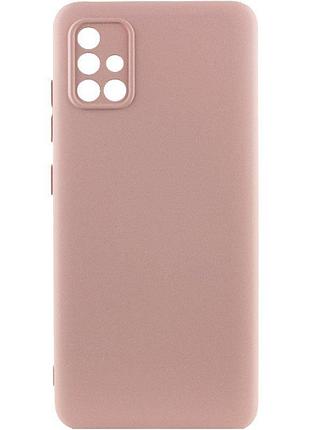 Чохол-накладка bizon android захист камери для samsung a51 4g pink пісочний бежевий