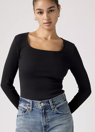 Жіночий лонгслів levi’s чорний, xs