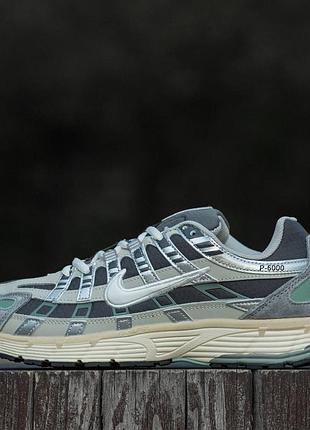 Зимние термо кроссовки nike p-6000 silver green gore-tex очень нереальны