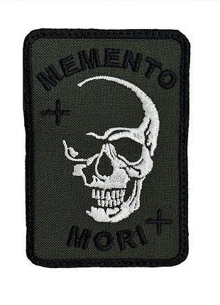 Шеврон на липучках memento mori всу (зсу) 20222548 12923 9х6 см