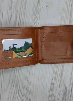 Гаманець чоловічий з екошкіри daigist daiqisi leat strauss&co коричневий