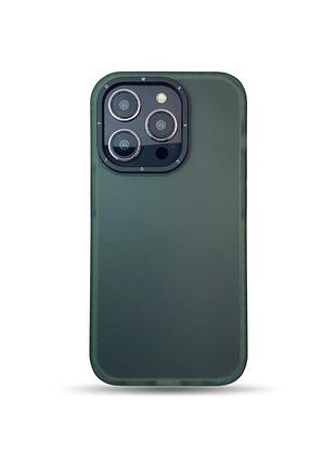 Чохол-накладка case lab frosted для iphone 13 pro max темно-зелений