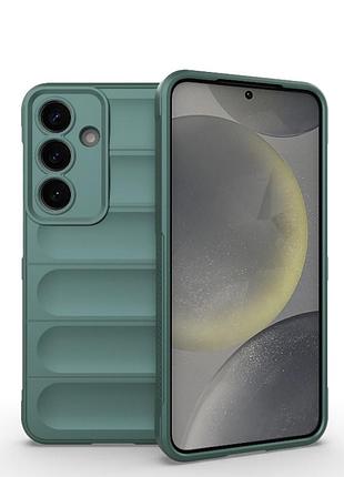 Чохол-накладка cosmic magic shield для samsung galaxy s25 plus темно-зелений