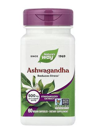 Ашвагандха, nature's way, 60 капсул, для ежедневного рациона.