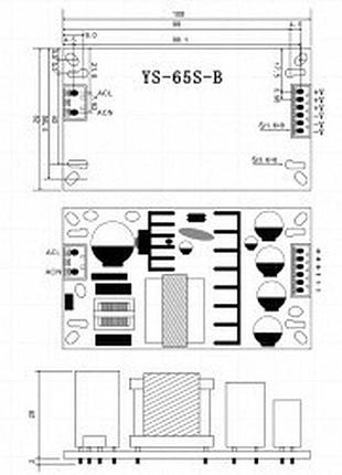 Блок живлення 12v 5.4a 65w ys-65s12cb