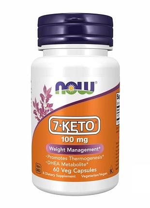 7-кето 100 мг, now foods, 60 капсул