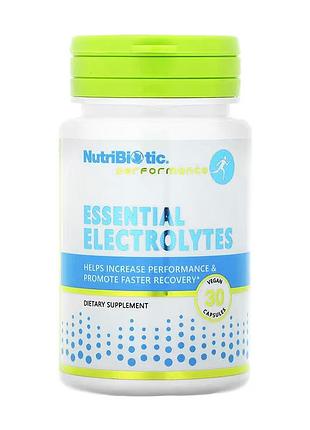 Незаменимые электролиты, nutribiotic, 30 капсул, для спортивного рациона.
