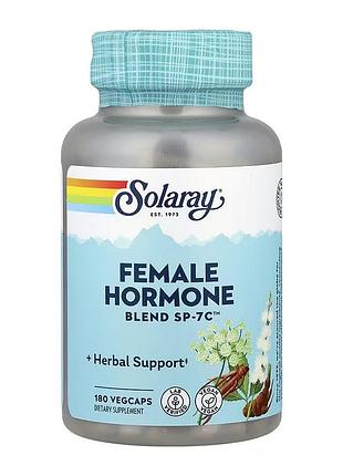 Комплекс для жіночого гормонального балансу solaray female hormone blend sp-7c, 180 капсул