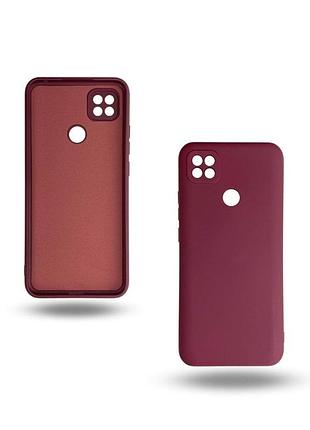 Чохол-накладка bizon android захист камери для xiaomi redmi бордовий