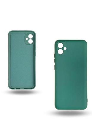 Чохол-накладка bizon android захист камери для samsung a04e темно-зелений