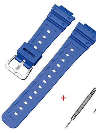 Ремешок для casio g-shock ga-2100/2110 blue si