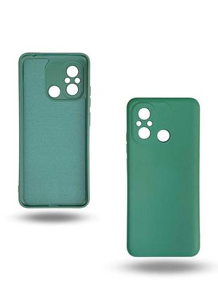 Чохол-накладка bizon android захист камери для xiaomi redmi 12c темно-зелений