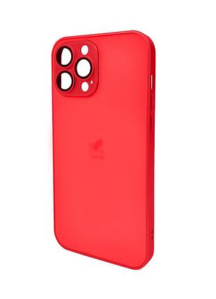 Чохол-накладка ag glass matt frame color logo для apple iphone 13 pro max червоний