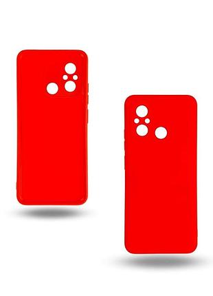 Чохол-накладка bizon android захист камери для xiaomi redmi 12c червоний
