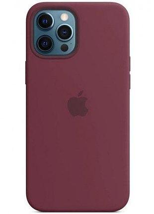 Чохол-накладка silicone case для iphone 12 pro max сливовий фіолетовий
