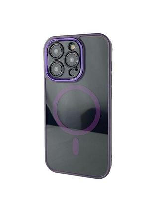 Чохол-накладка case lab clear color захист камери для iphone 15 фіолетовий