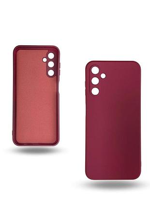 Чохол-накладка bizon android захист камери для samsung a04s бордовий
