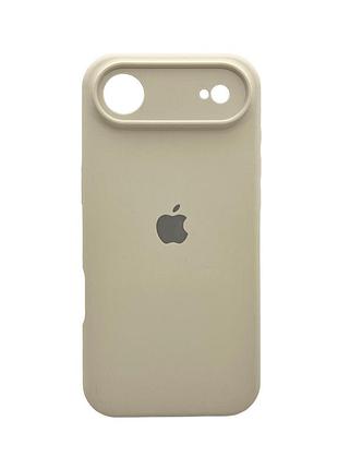 Чохол-накладка silicone full aa camera protect для apple iphone 17 air кам’яний stone