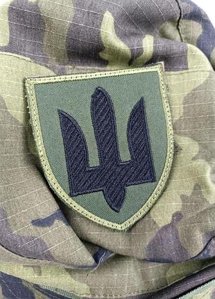 Шеврон на липучках тризуб олива черный всу (зсу) 20221844 7183 7.5х6.5 см