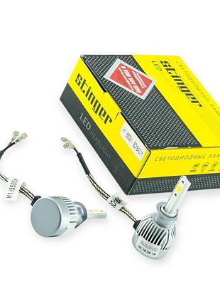 Автолампа led h1 12v-24v stinger 5500k 3200l радиатор megalight