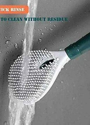 Ершик для унитаза toilet brush (силиконовый без дозатора для моющего) зеленый