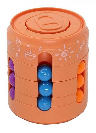 Головоломка антистресс fidget cans cube оранжевая