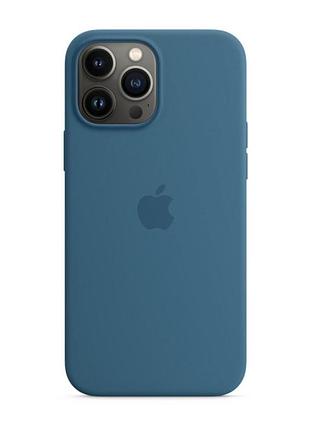 Чохол-накладка silicone case blue jay для iphone 13 pro синій