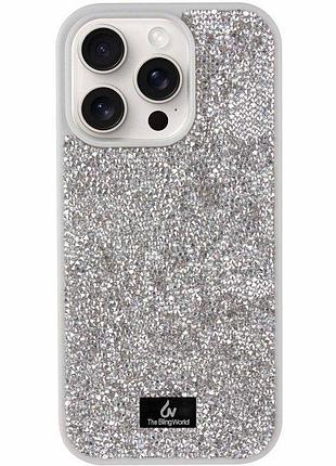 Чохол-накладка bling world rock diamond для iphone 16 pro max білий