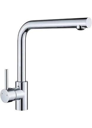Смеситель кухонный с высоким изогрнутым изливом faucet and yln1566h серый