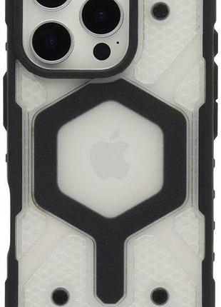 Чохол-накладка bizon armor (magsafe) для iphone 15 pro transparent чорний