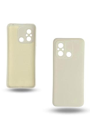 Чохол-накладка bizon android захист камери для xiaomi redmi 12c білий