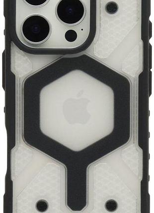 Чохол-накладка bizon armor (magsafe) для iphone 15 pro max transparent чорний