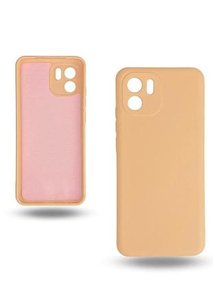 Чохол-накладка bizon android захист камери для xiaomi redmi a1 pink пісочний бежевий