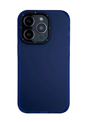 Чохол-накладка case lab frosted для iphone 14 pro темно-синій