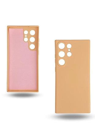 Чохол-накладка bizon android захист камери для samsung s23 ultra pink пісочний бежевий