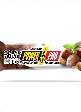 Протеїнові батончики power pro nutella 36%, 20×60 г, волоський горіх