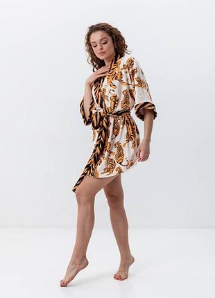 Халат женский из плюшевого велюра тигрица 3417_xl 15954 xl
