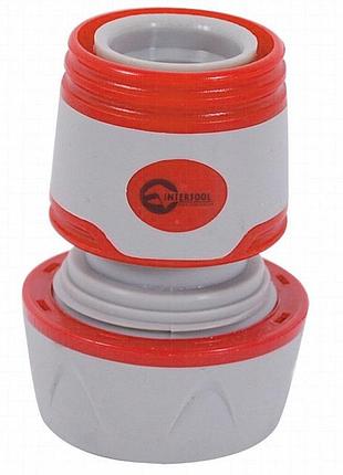Конектор з аквастопом 1/2"для шланга 3/4", ge-1120