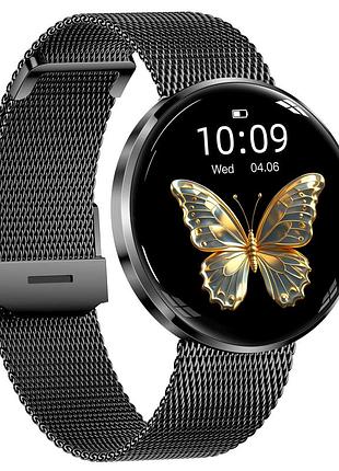 Женские смарт, часы uwatch luna black 2 ремешка, с браслетом.