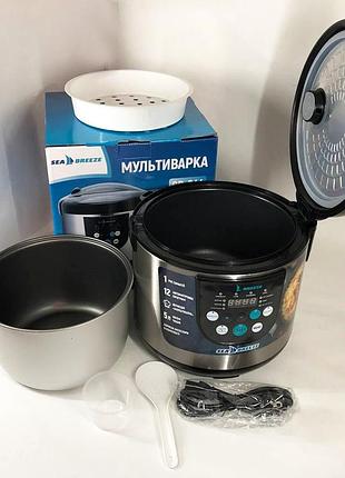 Мультиварка seabreeze sb-044 900 вт, побутові мультиварки рисоварки, електро скороварка, кашеварки sa-83 2
